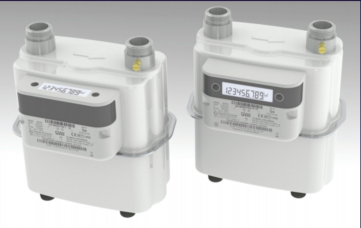 A meter display of G4 Metrix GWi smart electronic gas meter