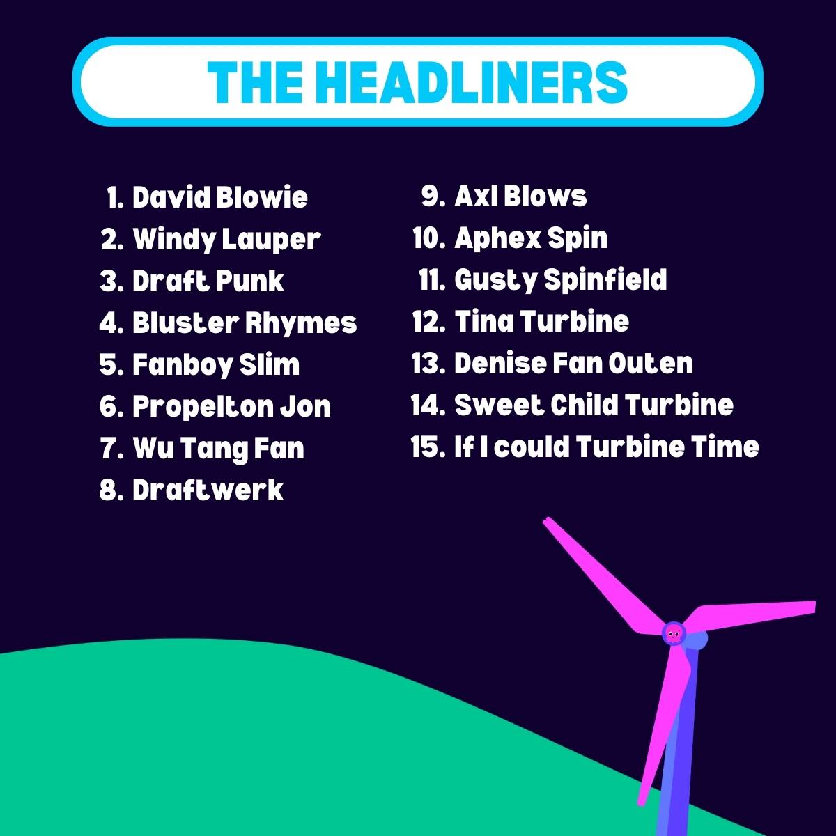 Naming Glasto's turbine competition shortlist