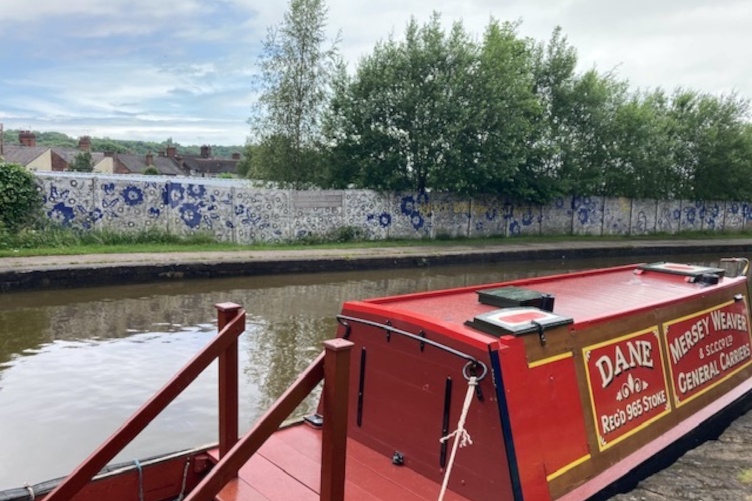 A photo of a mural location in Stoke-on-Trent