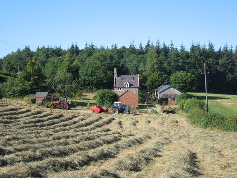 An image of the buildings at Treflach farm