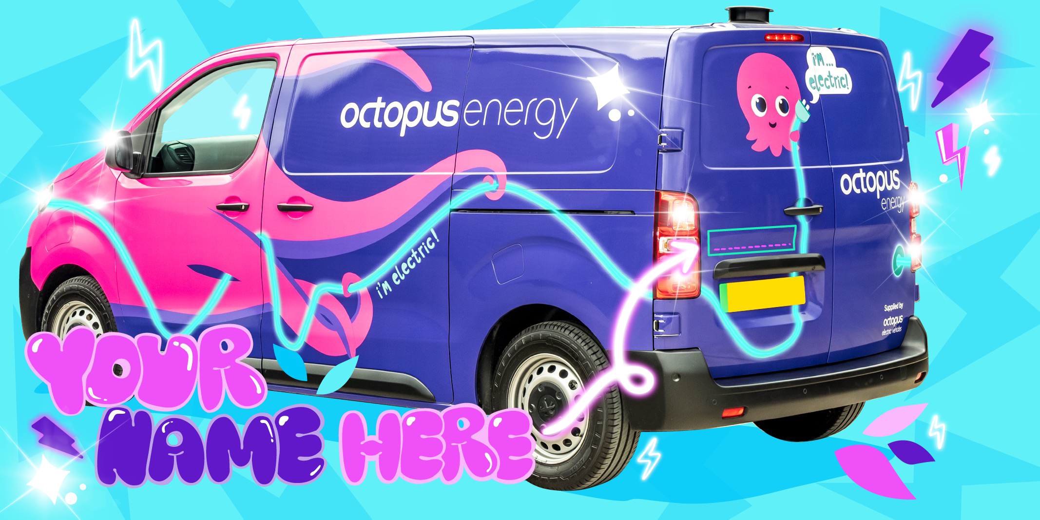 A decorative photo of our electric van