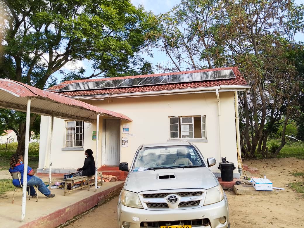 rural house with solar panels