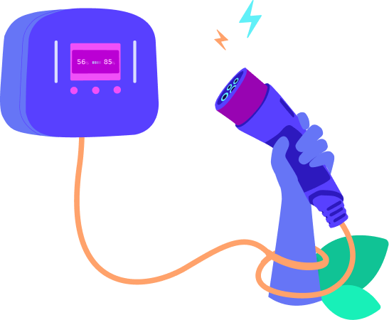 An EV charger illustration
