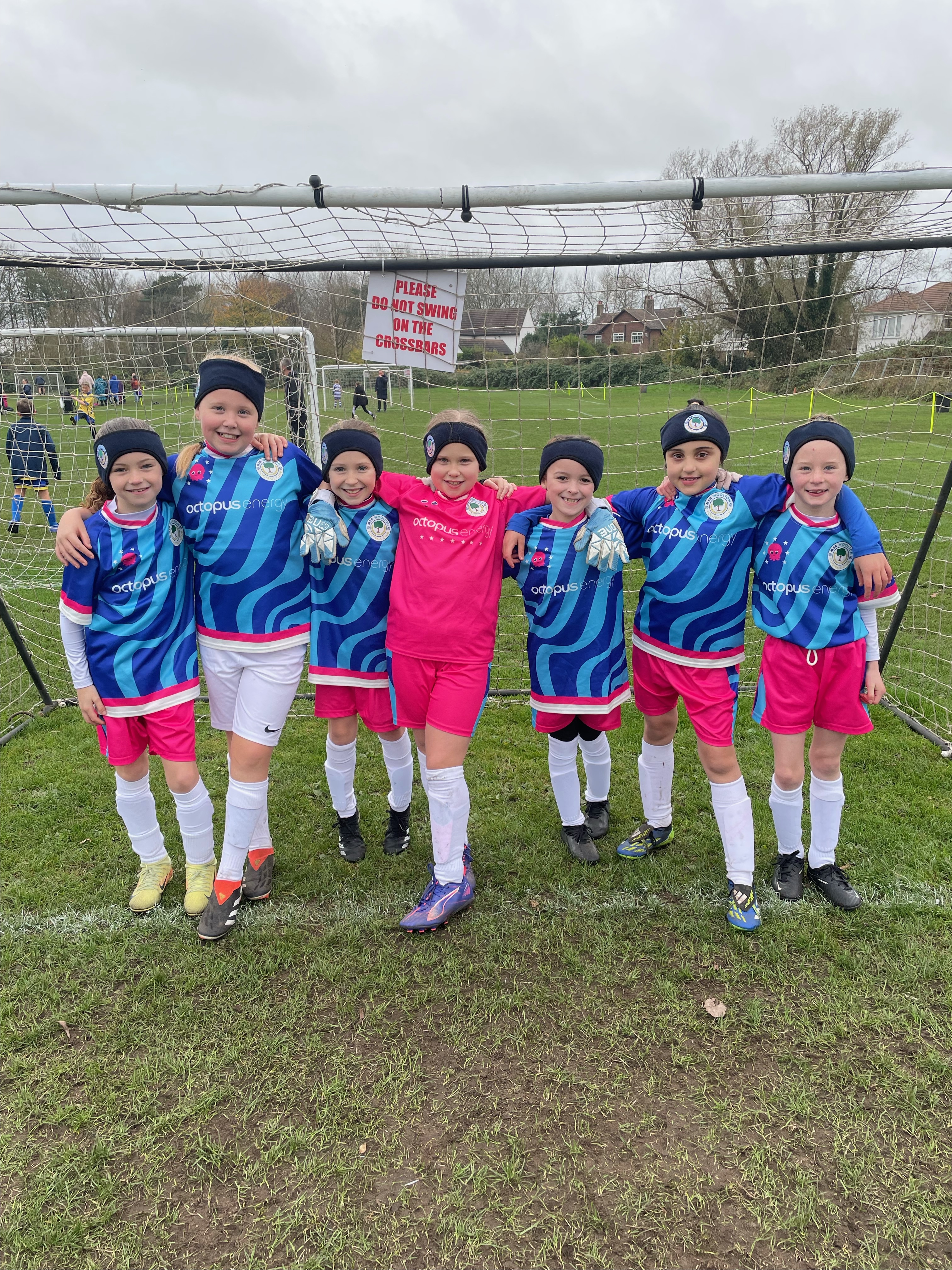 Central Girls Football Academy U12s in their Octopus Energy kits