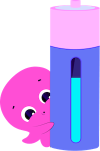 Constantine and a battery cartoon