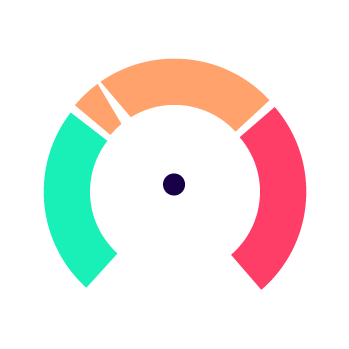 dial showing green to red