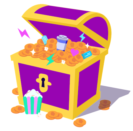 treasure chest of coins
