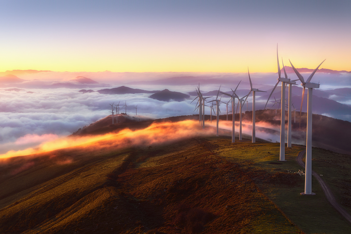 An image of a wind farm