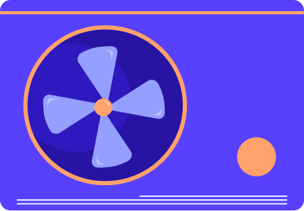 A heat pump illustration