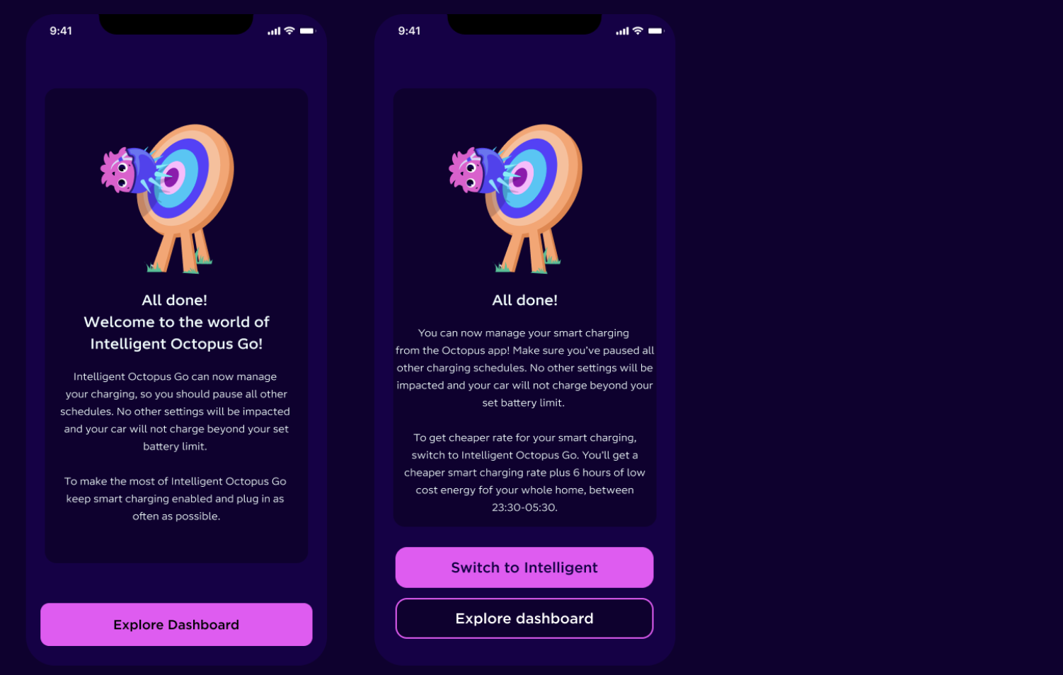 A screenshot of the connect device success page