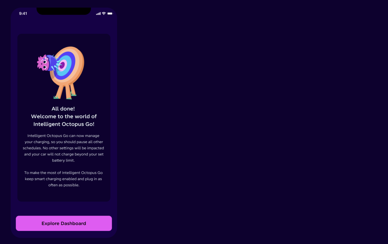 A screenshot of the connect device success page