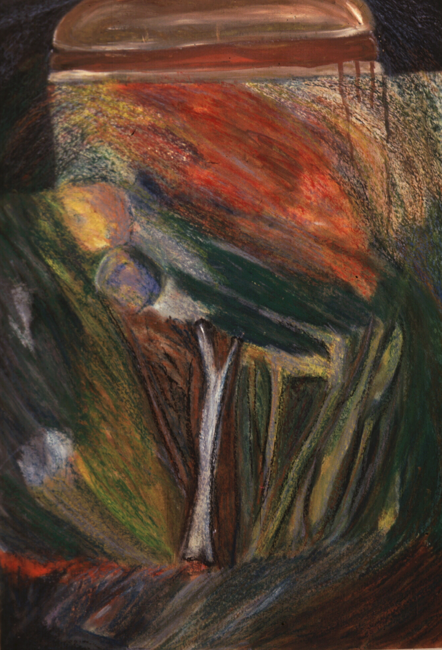 Geoff's Painting - Jungle Burger, which shows a jungle scene sandwiched between burger buns