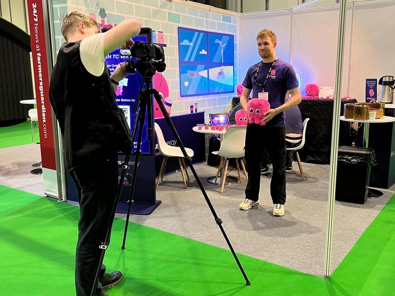 Matt being interviewed at an event