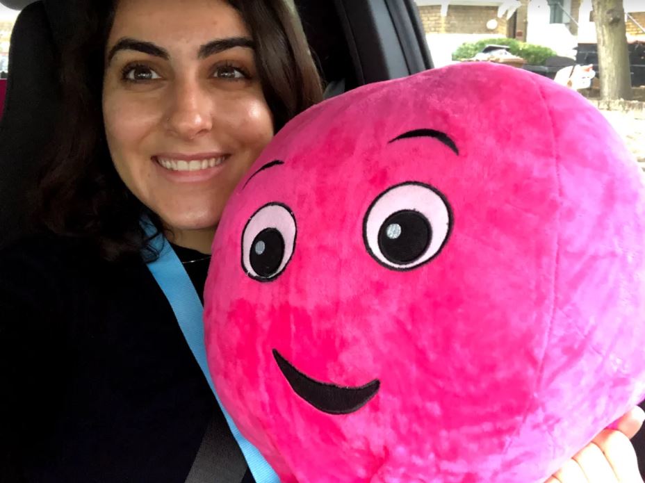 A picture of Monica with fluffy Octopus