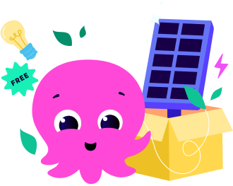 octopus with solar panels