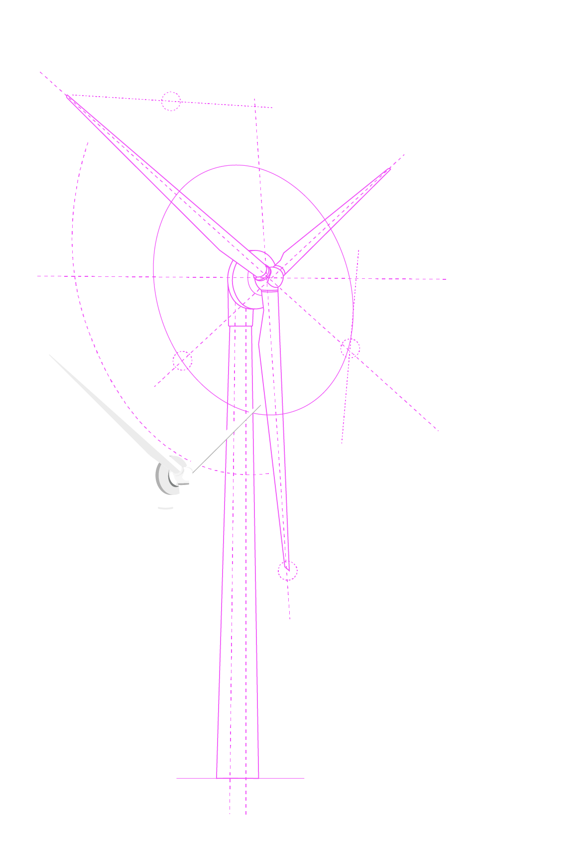 schematic image of wind turbine