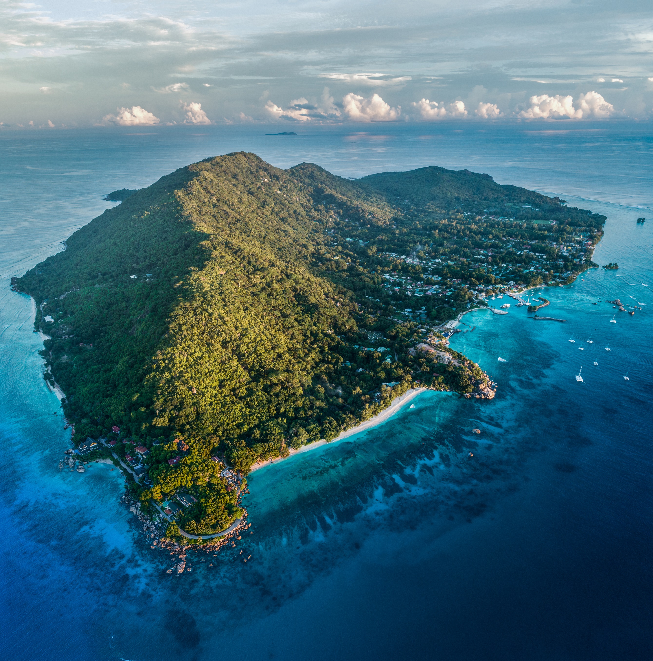 A boat in a Seychelles bay