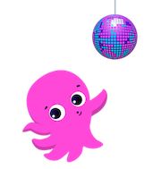 A dancing Octopus logo