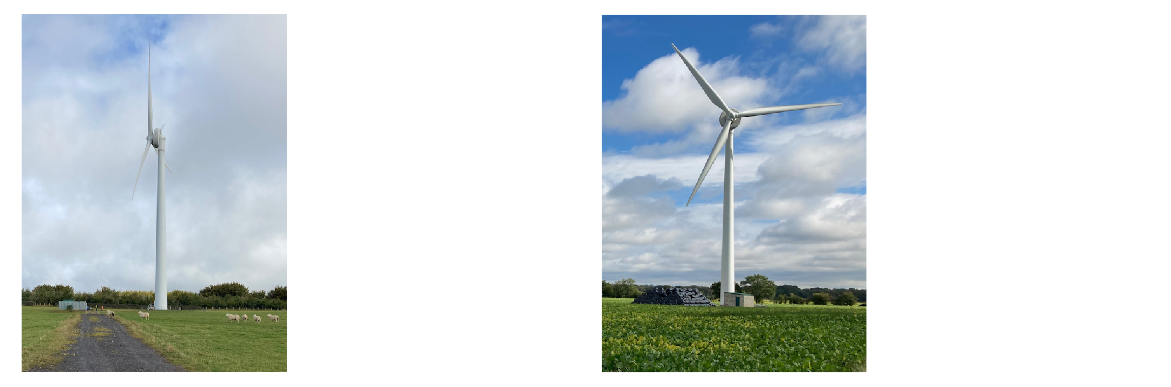 An image of our two new turbines, side by side