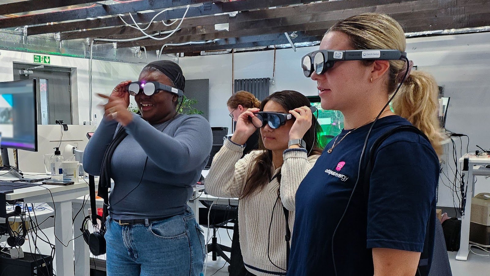 A few of the Octopus Energy for Business Team experiencing Box Bear’s virtual realities